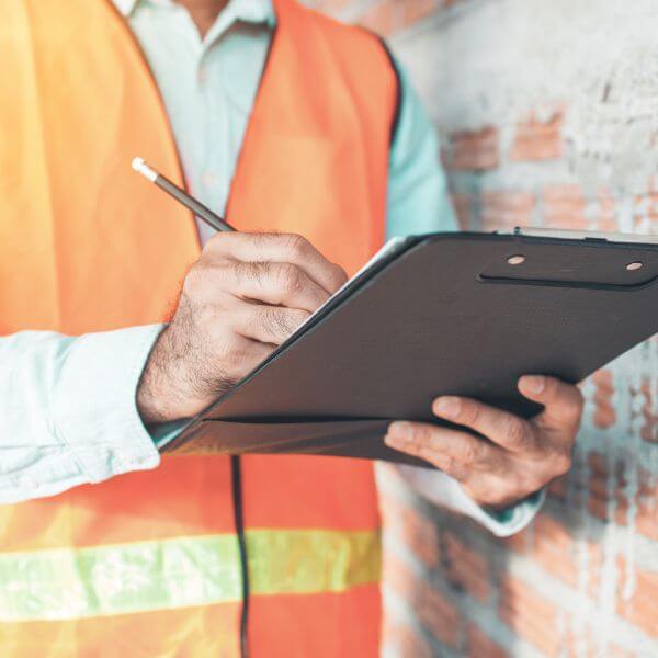 Roofing Guys Sydney Roofing Guys Sydney inspector preparing a roof damage assessment report for a commercial insurance claim – part of our commercial insurance roofing services.